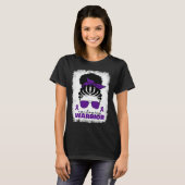 Afro Epilepsy Warrior For Black Women Epilepsy Awa T-shirt (Voorkant volledig)