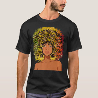 Afro face Hair Black History Maand African America T-shirt