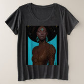 Afro Futuristic Grote Maat T-shirt (Design voorkant)