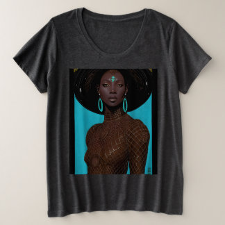 Afro Futuristic Grote Maat T-shirt