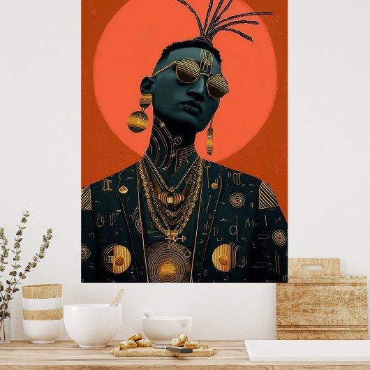 Afro-futuristisch 4 poster (Keuken)