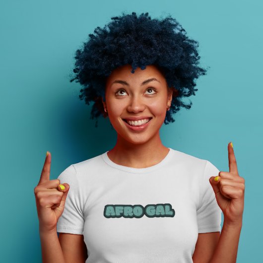 Afro Gal - Afro-Amerikaanse vrouw Tekst T-shirt