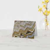 Afro-geïnspireerd design in zwart/goud kaart (Gele Bloem)