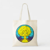Afro Gemini Girl Canvas tas (Achterkant)