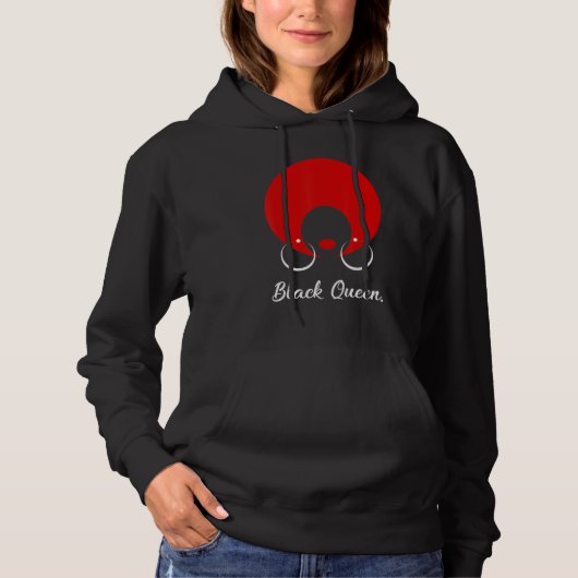 Afro Girl African Quote Graphic Black History Mon Hoodie (Voorkant)