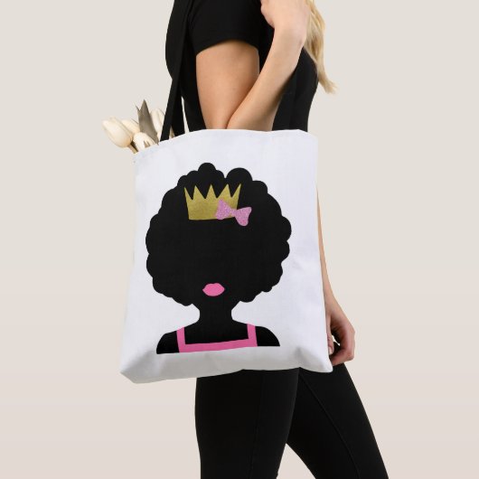 Afro Girl Canvas tas (Dichtbij)