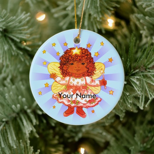 Afro Girl Fairy aangepaste fee ornament (Boom)