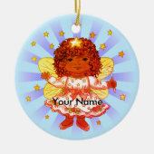 Afro Girl Fairy aangepaste fee ornament (Voorkant)