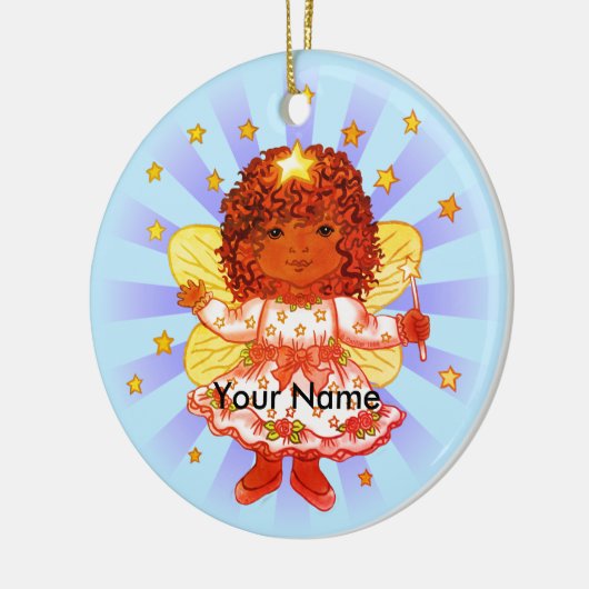 Afro Girl Fairy aangepaste fee ornament (Links)