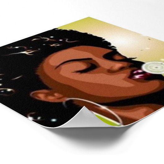 afro girl poster (Hoek)