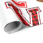 Afro Girl, rendier, rode neus, Kerstmis, zwart Cadeaupapier (Rol Hoek)