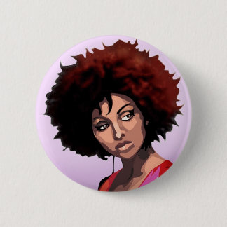 Afro girl ronde button 5,7 cm