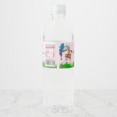 Afro Girl Safari Baby shower Water Bottle Labels Waterfles Etiket (Achterkant)
