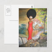 Afro Glam: een tijdloze schoonheid Briefkaart (Voorkant / Achterkant)