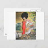 Afro Glam: een tijdloze schoonheid Briefkaart (Voorkant / Achterkant)