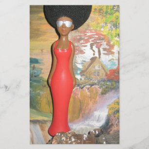 Afro Glam: een tijdloze schoonheid Briefpapier
