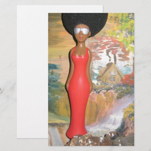 Afro Glam: een tijdloze schoonheid Briefpapier (Voorkant / Achterkant)