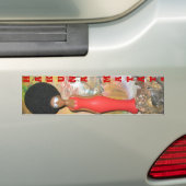 Afro Glam: een tijdloze schoonheid Bumpersticker (Op auto)