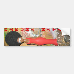 Afro Glam: een tijdloze schoonheid Bumpersticker