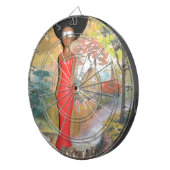 Afro Glam: een tijdloze schoonheid Dartbord (Voorkant Rechts)