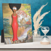 Afro Glam: een tijdloze schoonheid Fotoplaat (Zijkant)