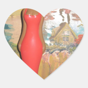 Afro Glam: een tijdloze schoonheid Hart Sticker