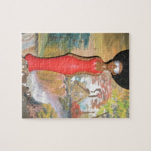 Afro Glam: een tijdloze schoonheid Legpuzzel (Horizontaal)