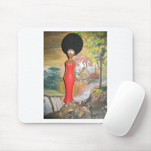 Afro Glam: een tijdloze schoonheid Muismat (Met muis)