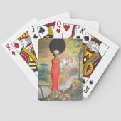 Afro Glam: een tijdloze schoonheid Speelkaarten (Achterkant)