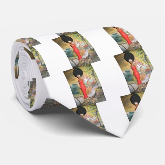 Afro Glam: een tijdloze schoonheid Stropdas (Opgerold)