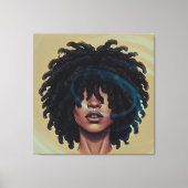 Afro Glow Canvas – Modern Black Art (Voorkant)