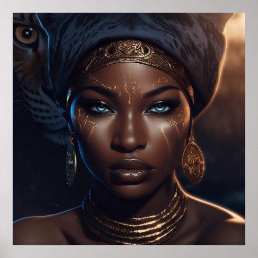 Afro Godin Hemelvaart (Matte) Poster (Voorkant)