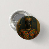 Afro Godin Ronde Button 3,2 Cm (Voorkant /achterkant)