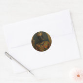Afro Godin Ronde Sticker (Envelop)