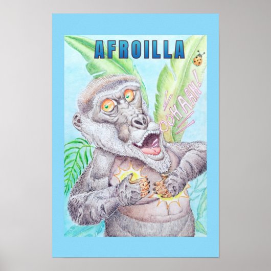 AFRO GORILLA POSTER (Voorkant)