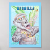 AFRO GORILLA POSTER  (Voorkant)
