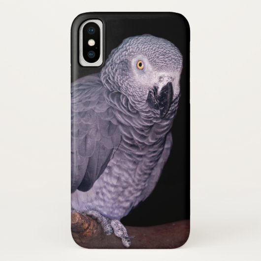 Afro Gray Parrot iPhone X Hoesje (Achterkant)