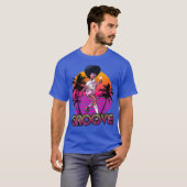 Afro Groove Roller Schaats Retro 80s 70s Disco T-shirt (Voorkant volledig)