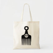 Afro Haar Vrede Tote Bag (Voorkant)