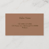 Afro haarverzorging cosmetoloog visitekaartje (Achterkant)