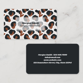 Afro haarvlechten visitekaartje