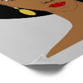 Afro Hair Black Girl Poster (Hoek)