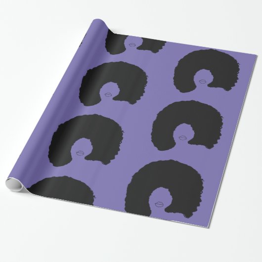 Afro Hair Cadeaupapier (Uitgerold)