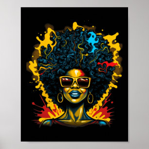 Afro Hair Drug Koningin Zwarte Geschiedenis Magic Poster