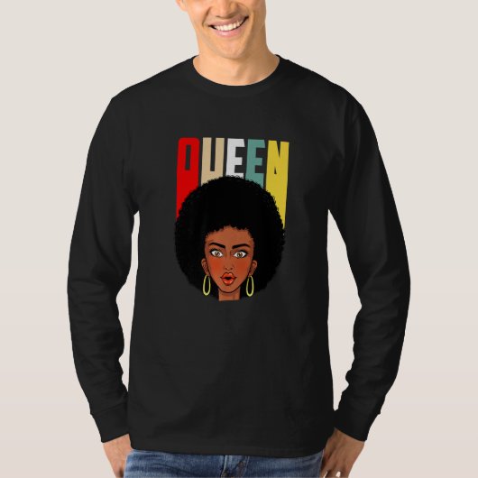 Afro Hair, een Amerikaanse vrouw T-shirt (Voorkant)