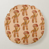 Afro Hair Gingerbread Man gooien kussen (Voorkant)