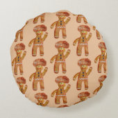 Afro Hair Gingerbread Man gooien kussen (Achterkant)