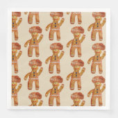 Afro Hair Gingerbread Man Mok Servetten (Voorkant)