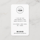 Afro Hair Girl Haarstylist Hair Salon Add Logo Visitekaartje (Achterkant)