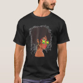 Afro Hair Jamaica Women Black Melanin Jamaican Fl T-shirt (Voorkant)